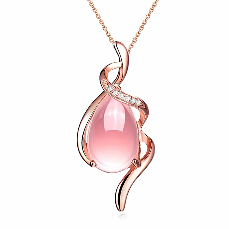 MOONROCY Rose Gold Color Chokers Pink Opal Necklace Ross Quartz CZ Waterdrop Heart for Women Girls Gift Dropshipping Jewelry 
MOONROCY Rose Gold Color Chokers Pink Opal Necklace Ross Quartz CZ Waterdrop Heart for Women Girls Gift Dropshipping Jewelry