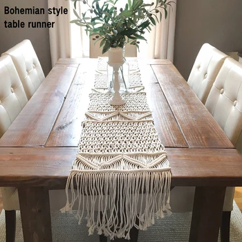 Macrame Table Runner with Tassels Boho Decoration Rustic Wedding Table Decor Vintage Farmhouse Dining Room Style
Macrame Table Runner with Tassels Boho Decoration Rustic Wedding Table Decor Vintage Farmhouse Dining Room Style