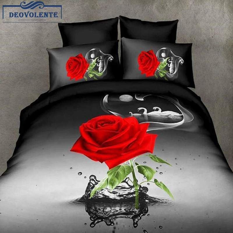 3D Black Rose Duvet Cover Flower Colourful Polyester Brief Bed Linens Flat Sheet Queen Size
3D Black Rose Duvet Cover Flower Colourful Polyester Brief Bed Linens Flat Sheet Queen Size