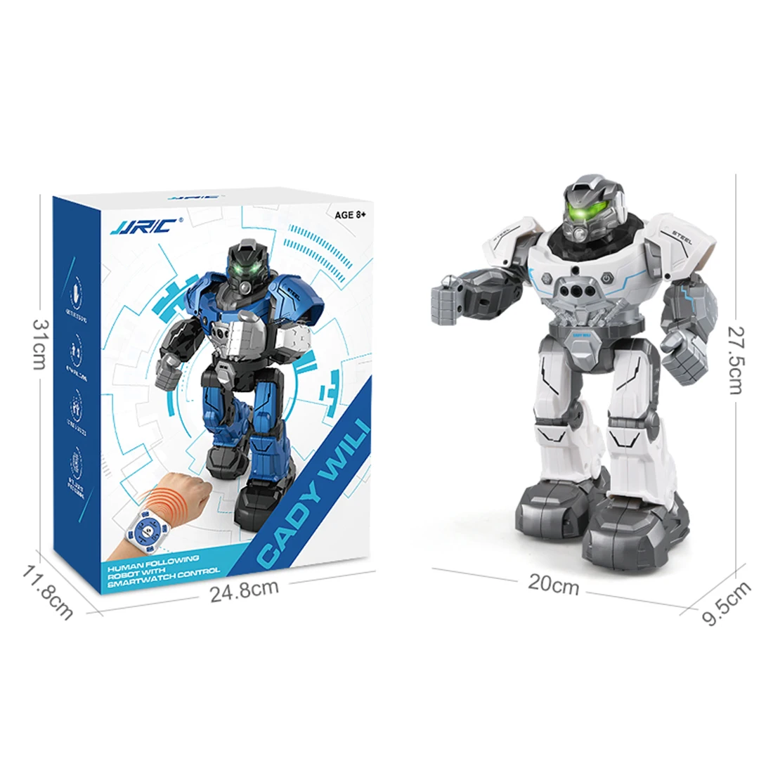 iTECHOR Human Folowing Robot With Smart Watch Remote Control Robot Following Robot by RC5 Intellegent Watch Birthday Gift- White
iTECHOR Human Folowing Robot With Smart Watch Remote Control Robot Following Robot by RC5 Intellegent Watch Birthday Gift- White