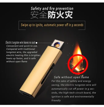 Rechargeable lighter ultra-thin rechargeable double-sided ignition creative USB rechargeable lighter
Rechargeable lighter ultra-thin rechargeable double-sided ignition creative USB rechargeable lighter