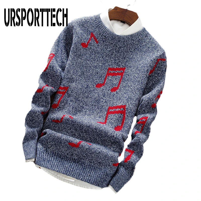 High Quality Sweater Men Musical Note Print Sweaters Slim Fit O-Neck Pullover Mans Clothes 2019 Long Sleeve Sweaters For Male
High Quality Sweater Men Musical Note Print Sweaters Slim Fit O-Neck Pullover Mans Clothes 2019 Long Sleeve Sweaters For Male