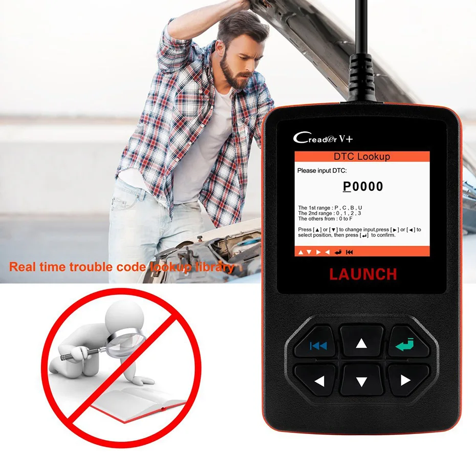 Generic LAUNCH OBD2 Automotive Scanner Code Reader O2 R Test EVAP