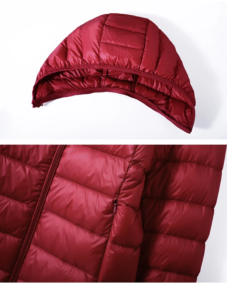 0-10℃ Hood Detachable Winter Coat for Women 2024 Female Puffer Down Jacket Portable Ultralight Long Feather Coat Chaqueta Mujer 0-10℃ Hood Detachable Winter Coat for Women 2024 Female Puffer Down Jacket Portable Ultralight Long Feather Coat Chaqueta Mujer
