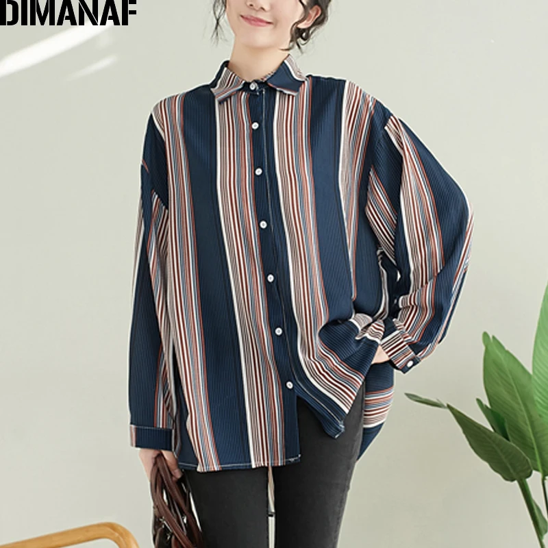 DIMANAF Plus Size Women Blouse Shirts Summer Office Lady Tops Tunic Casual Loose Striped Long Sleeve Clothing Button Cardigan
DIMANAF Plus Size Women Blouse Shirts Summer Office Lady Tops Tunic Casual Loose Striped Long Sleeve Clothing Button Cardigan
