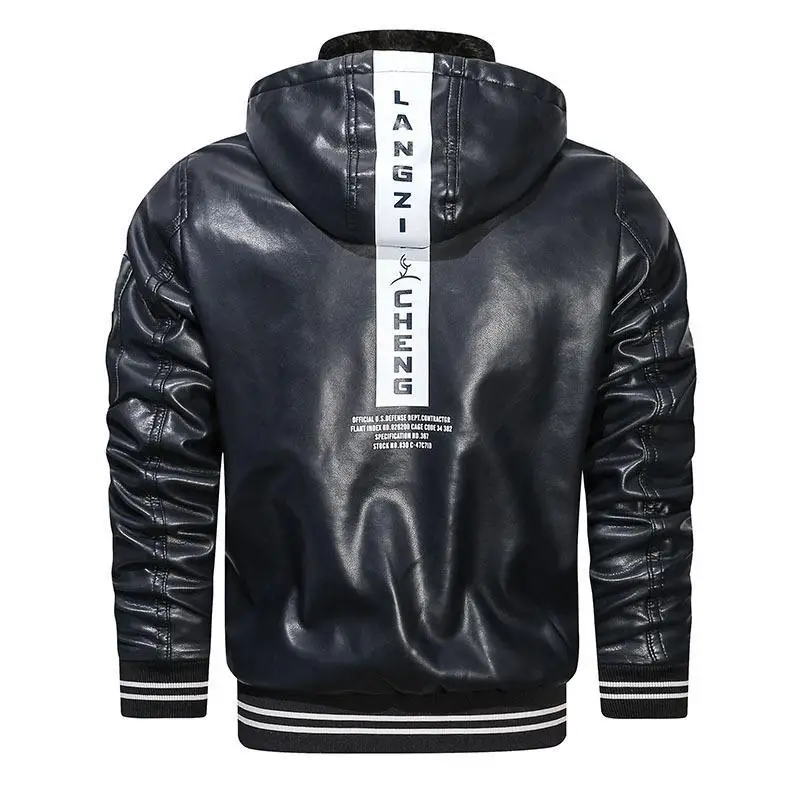 Fashion Men Leather Jacket 2021 Autumn Winter Leather Men Leisure Pu Jacket Hooded Multi Pocket Zippers Leather Coat Men Jacket
Fashion Men Leather Jacket 2021 Autumn Winter Leather Men Leisure Pu Jacket Hooded Multi Pocket Zippers Leather Coat Men Jacket