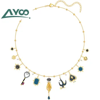 AYoo new high quality swaTAROT MAGIC mysterious symbol colored crystal bird, lucky key decoration spade necklace
AYoo new high quality swaTAROT MAGIC mysterious symbol colored crystal bird, lucky key decoration spade necklace
