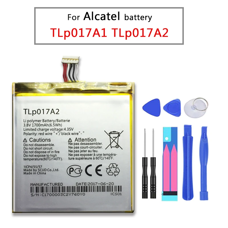 Аккумулятор 1700mAh TLp017A1 для Alcatel OT6012 One Touch Idol Mini 6012D 6012X 6012A 6012W TLp017A2 замена мобильного