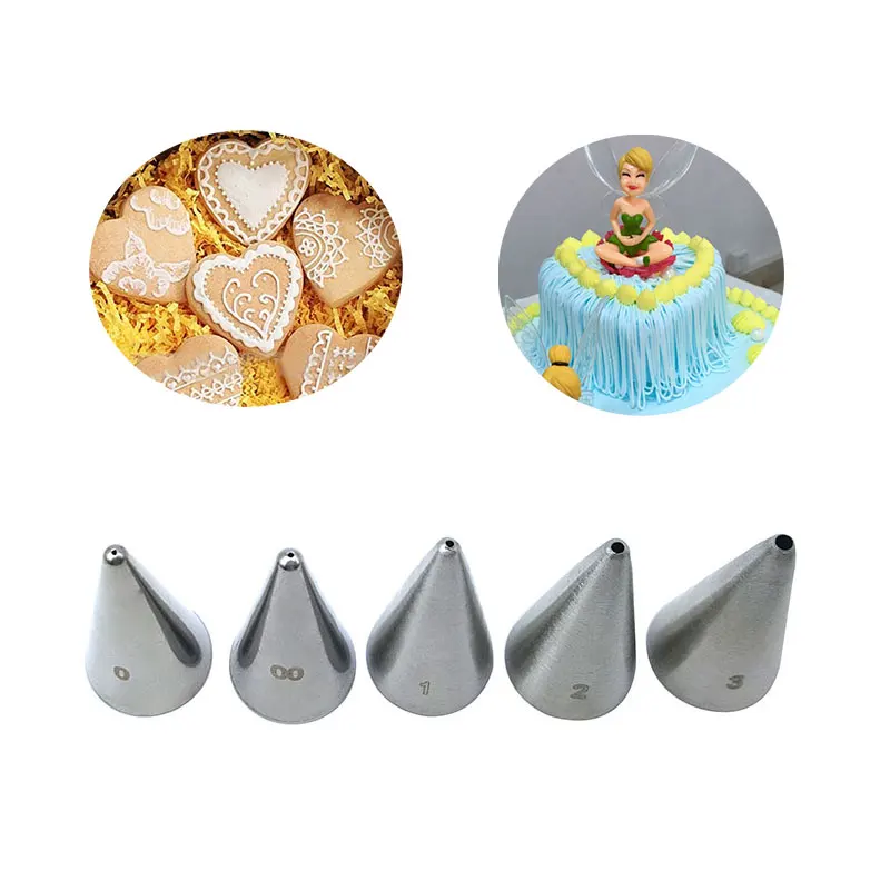 5 Pcs Cake Icing Piping Nozzles Set Stainless Steel Cream Tips Cake Decorating Tools Writing Decorating Head
5 Pcs Cake Icing Piping Nozzles Set Stainless Steel Cream Tips Cake Decorating Tools Writing Decorating Head
