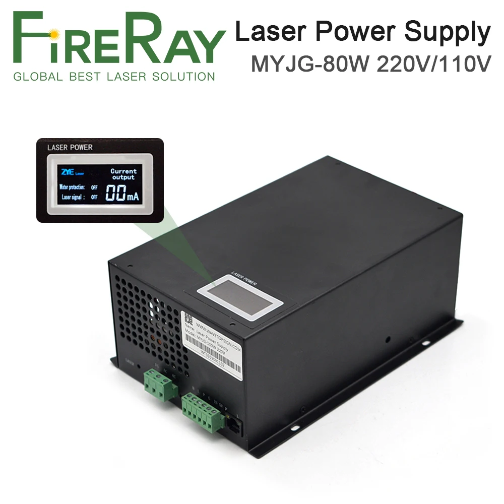 FireRay MYJG-80W CO2 Laser Power Supply Category for CO2 Laser Engraving and Cutting Machine
FireRay MYJG-80W CO2 Laser Power Supply Category for CO2 Laser Engraving and Cutting Machine