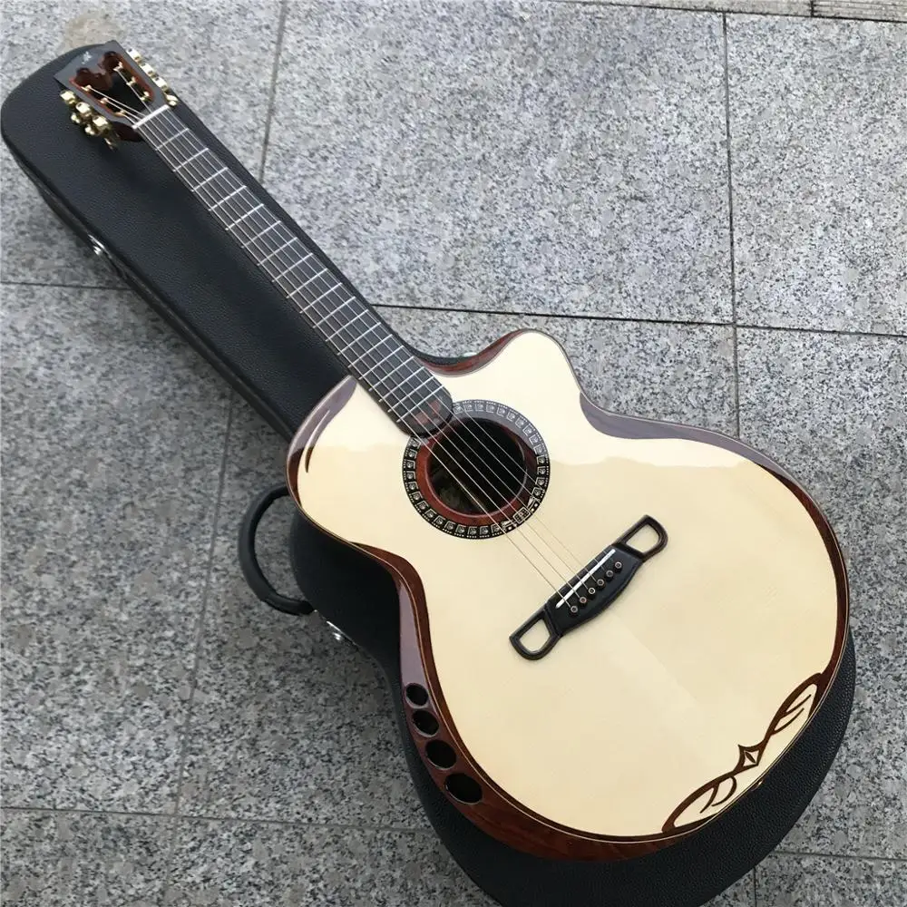 

Merida SADHU 41 inch Full solid wood Acoustic guitar,2020 New arrivel AAA Solid spruce and rosewood Guitar