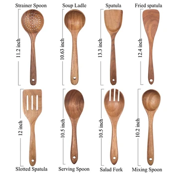 Wooden Spoons for Cooking,Nonstick Kitchen Utensil Set,Wooden Spoons Cooking Utensil Set Non Scratch Natural Teak Wooden Utensil
Wooden Spoons for Cooking,Nonstick Kitchen Utensil Set,Wooden Spoons Cooking Utensil Set Non Scratch Natural Teak Wooden Utensil