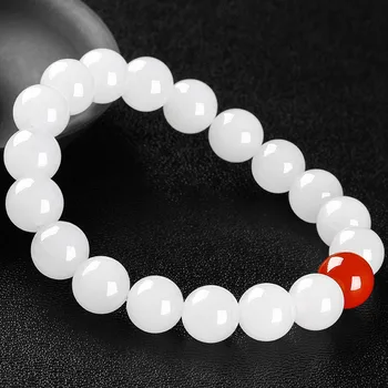 Xinjiang Hotan Sheep Fat White Jade Round Bead Bracelet
Xinjiang Hotan Sheep Fat White Jade Round Bead Bracelet