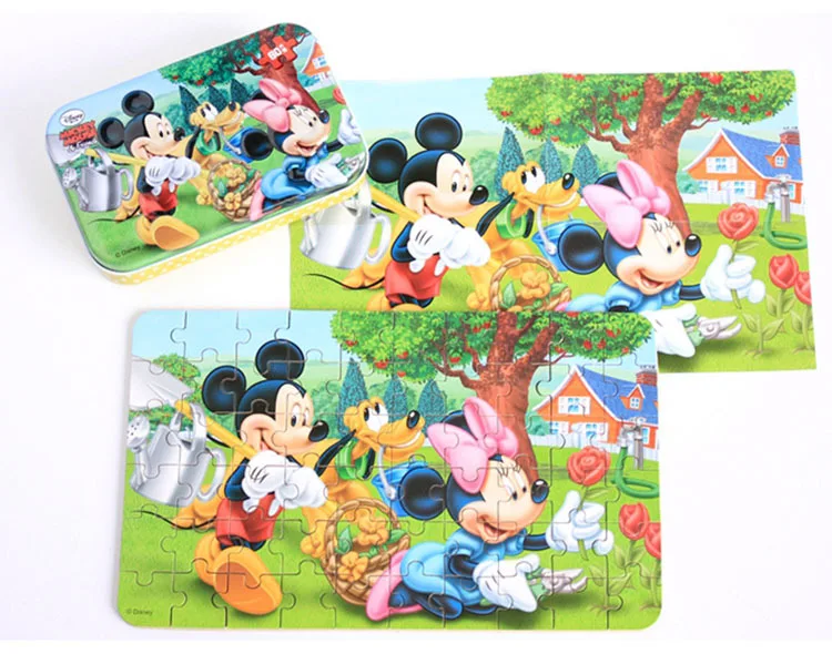 Original Disney Frozen 2 Iron Box Wooden Puzzle 60 Slice Disney Pixar Cars Jigsaw Puzzles Children Educational Toys Gift Original Disney Frozen 2 Iron Box Wooden Puzzle 60 Slice Disney Pixar Cars Jigsaw Puzzles Children Educational Toys Gift