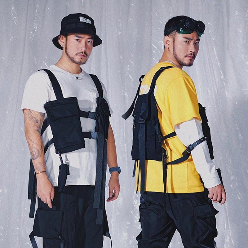 High Street Pockets Vests Men Cargo Waistcoat Military Jacket 2019 HipHop Streetwear Function Tactical Vest Sweatshirt Chest Rig
High Street Pockets Vests Men Cargo Waistcoat Military Jacket 2019 HipHop Streetwear Function Tactical Vest Sweatshirt Chest Rig