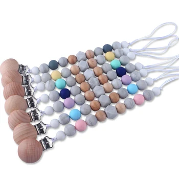 Baby Pacifier Clip Chain Wooden Holder Soother Pacifier Clips Silicone Beads Nipple Anti-chain Holder Infant Gift
Baby Pacifier Clip Chain Wooden Holder Soother Pacifier Clips Silicone Beads Nipple Anti-chain Holder Infant Gift