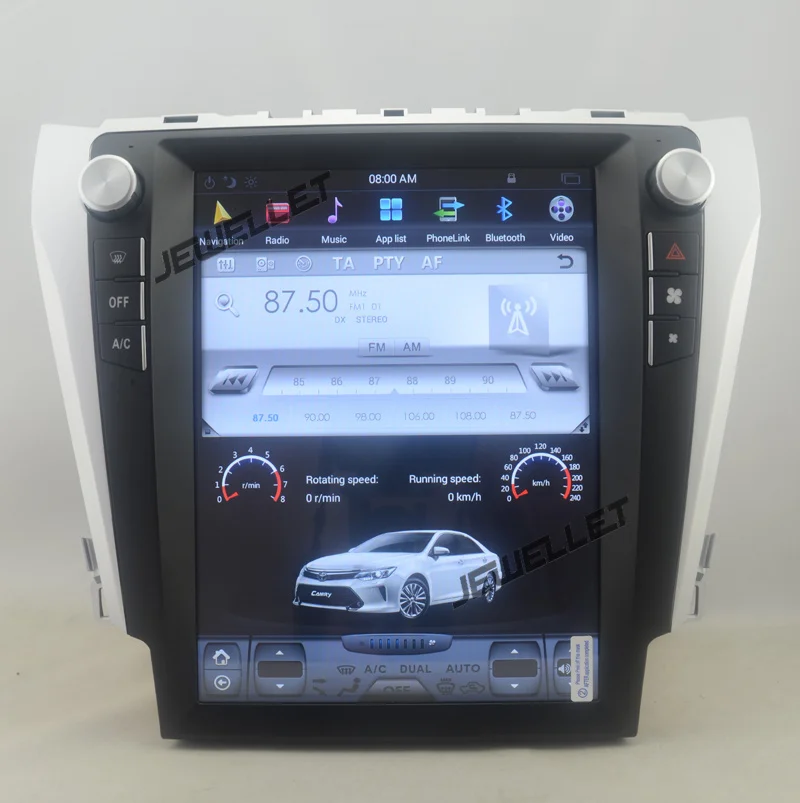 12.1" tesla style vertical screen Six core android 9.0 Car GPS radio Navigation for Toyota Camry Aurion Daihatsu Altis 2012-2017
12.1" tesla style vertical screen Six core android 9.0 Car GPS radio Navigation for Toyota Camry Aurion Daihatsu Altis 2012-2017