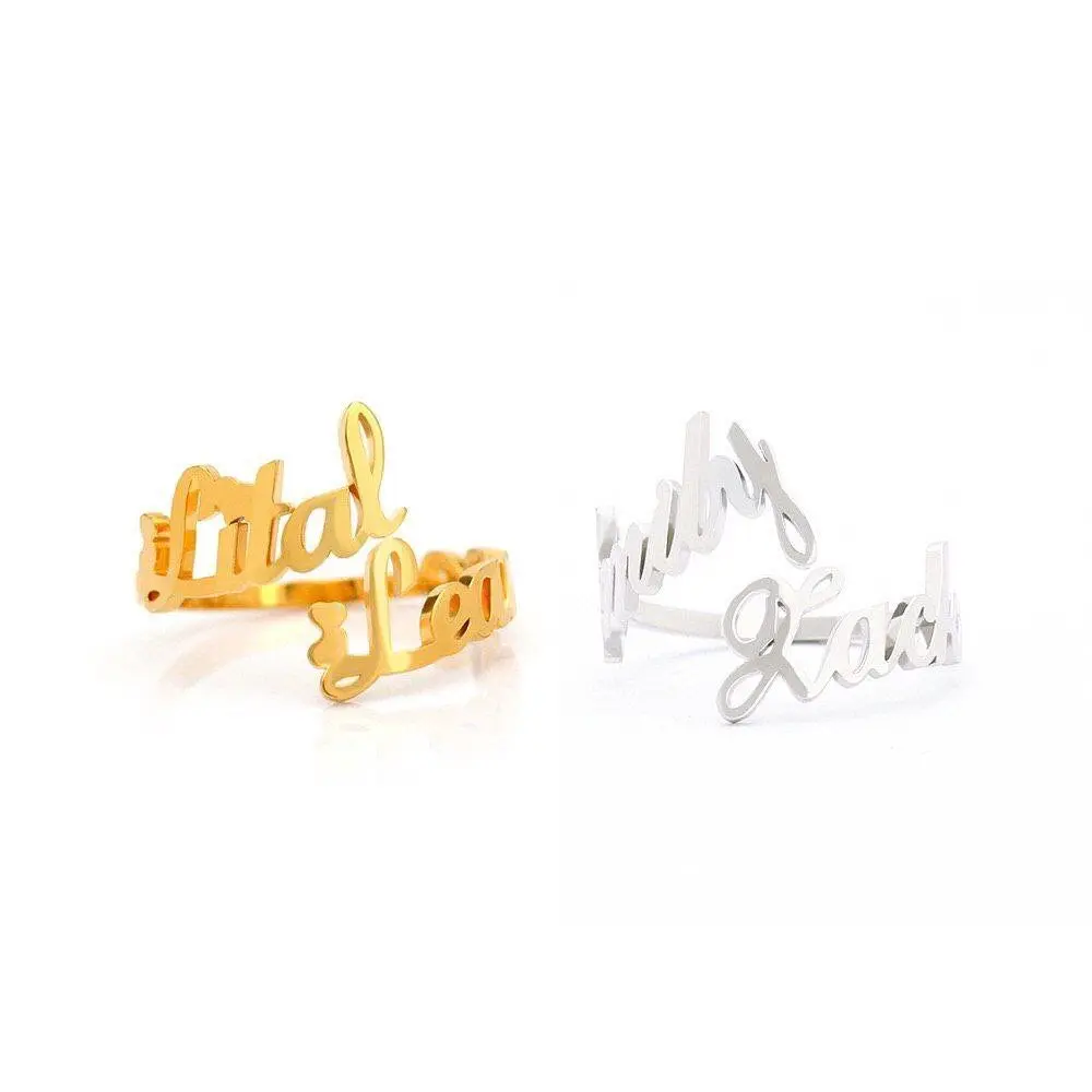 Double Name Ring Custom Two Name Rings Personalized Baby Names Couples Names on Ring New Mom Family RingMother Daughter Gift
Double Name Ring Custom Two Name Rings Personalized Baby Names Couples Names on Ring New Mom Family RingMother Daughter Gift