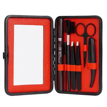 13pcs Set Tool Storage Suit Leather Waterproof Eyebrow Grooming Men's Eyebrow Template Shaper Stainless Steel Scissors Tools Bag
13pcs Set Tool Storage Suit Leather Waterproof Eyebrow Grooming Men's Eyebrow Template Shaper Stainless Steel Scissors Tools Bag