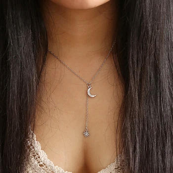 Bohemian Style Moon Star Chain Necklace For Women Creative Multi-layer Clavicle Pendant Necklace Ladies Fashion Wedding Jewelry 
Bohemian Style Moon Star Chain Necklace For Women Creative Multi-layer Clavicle Pendant Necklace Ladies Fashion Wedding Jewelry