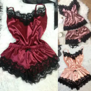 New Sexy Lace Lingerie Set Women's Pajama Set Sexy Temptation Babydoll Nightwear Cami Top and Shorts Pajama Sleepwear 
New Sexy Lace Lingerie Set Women's Pajama Set Sexy Temptation Babydoll Nightwear Cami Top and Shorts Pajama Sleepwear