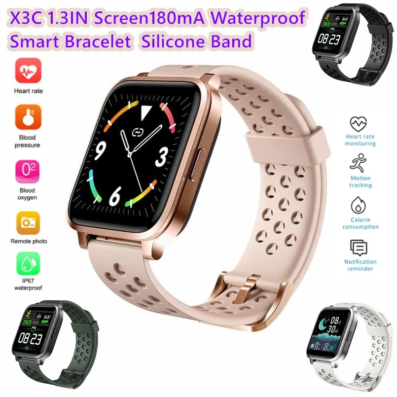 X3C 1.3IN Screen180mA Waterproof Smart Bracelet Heart Rate Weather Music Call Reminder Sports Smart Wristband Silicone Band
X3C 1.3IN Screen180mA Waterproof Smart Bracelet Heart Rate Weather Music Call Reminder Sports Smart Wristband Silicone Band