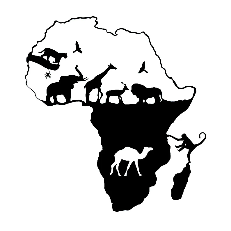 14.9CM*16.1CM Wild Safari African Map Decal Vinyl Decoration Black/Silver Car Sticker C22-1303
14.9CM*16.1CM Wild Safari African Map Decal Vinyl Decoration Black/Silver Car Sticker C22-1303