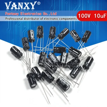 50PCS Higt quality 100V10UF 6X11mm 6.3*11 10UF 100V Electrolytic capacitor
50PCS Higt quality 100V10UF 6X11mm 6.3*11 10UF 100V Electrolytic capacitor