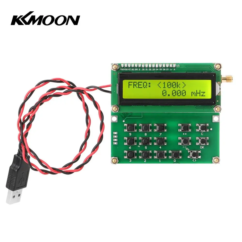 KKMOON ADF4351 Signal Source VFO Variable-Frequency Oscillator Signal Generator 35MHz to 4000MHz Digital LCD Display
KKMOON ADF4351 Signal Source VFO Variable-Frequency Oscillator Signal Generator 35MHz to 4000MHz Digital LCD Display