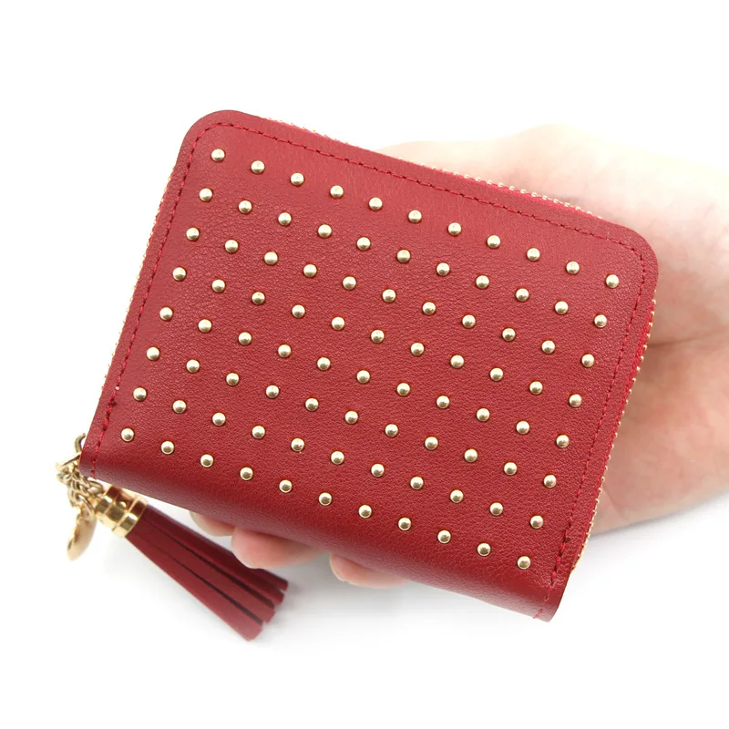2020 new Korean women wallet short rivet concealed wallet zipper little girl coin purse card holder
2020 new Korean women wallet short rivet concealed wallet zipper little girl coin purse card holder
