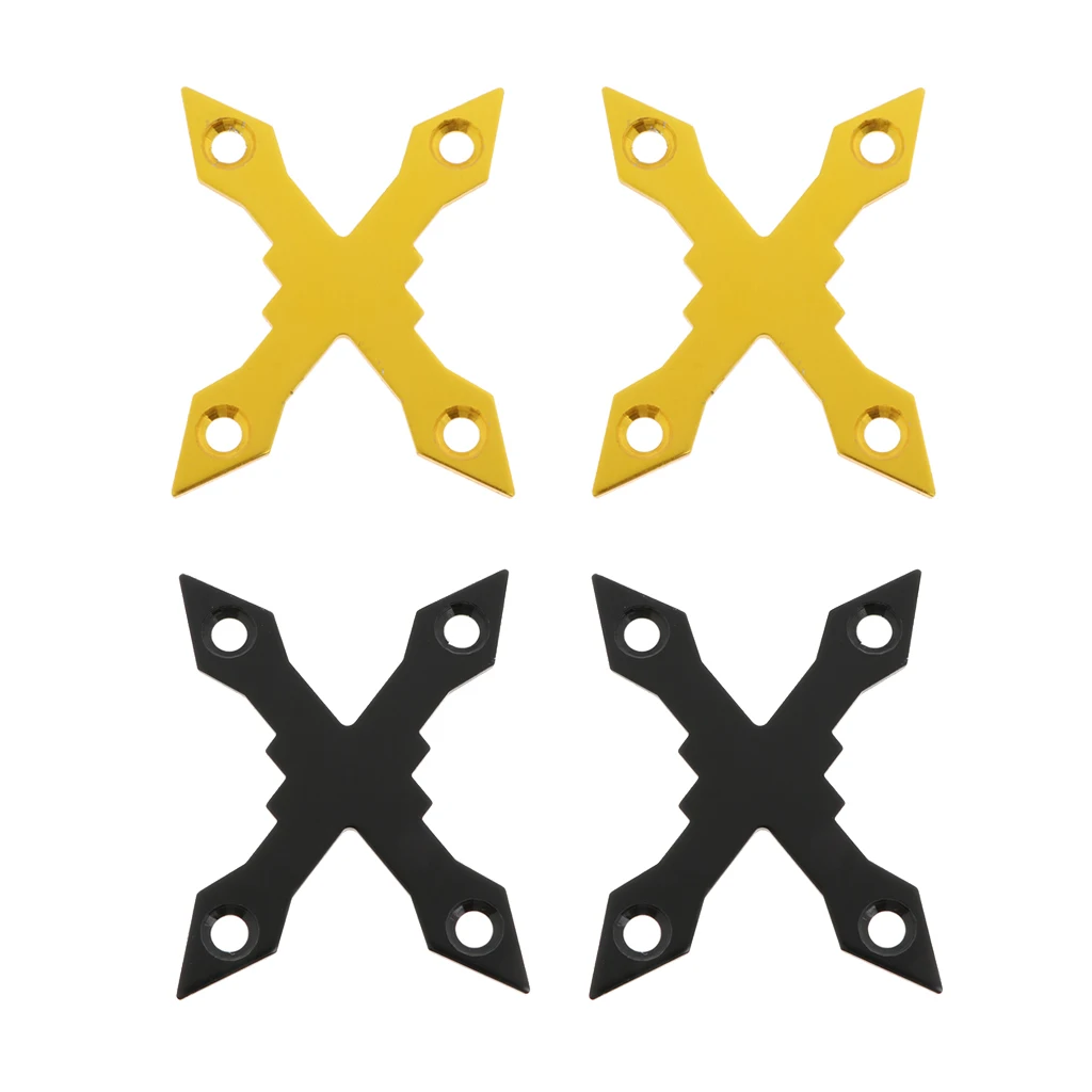 2pcs X-Shaped 4 Holes Aluminum Alloy Anti-Collapse Skateboard Longboard Deck Gaskets Pads 2pcs X-Shaped 4 Holes Aluminum Alloy Anti-Collapse Skateboard Longboard Deck Gaskets Pads