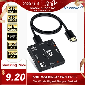 2020 Best HDMI Switch 4K 60Hz HDMI Switcher 3 Ports HDMI Switch Adapter 3 in 1 out HDMI Switch 2.0 Converter For PS4 Pro TV BOX
2020 Best HDMI Switch 4K 60Hz HDMI Switcher 3 Ports HDMI Switch Adapter 3 in 1 out HDMI Switch 2.0 Converter For PS4 Pro TV BOX