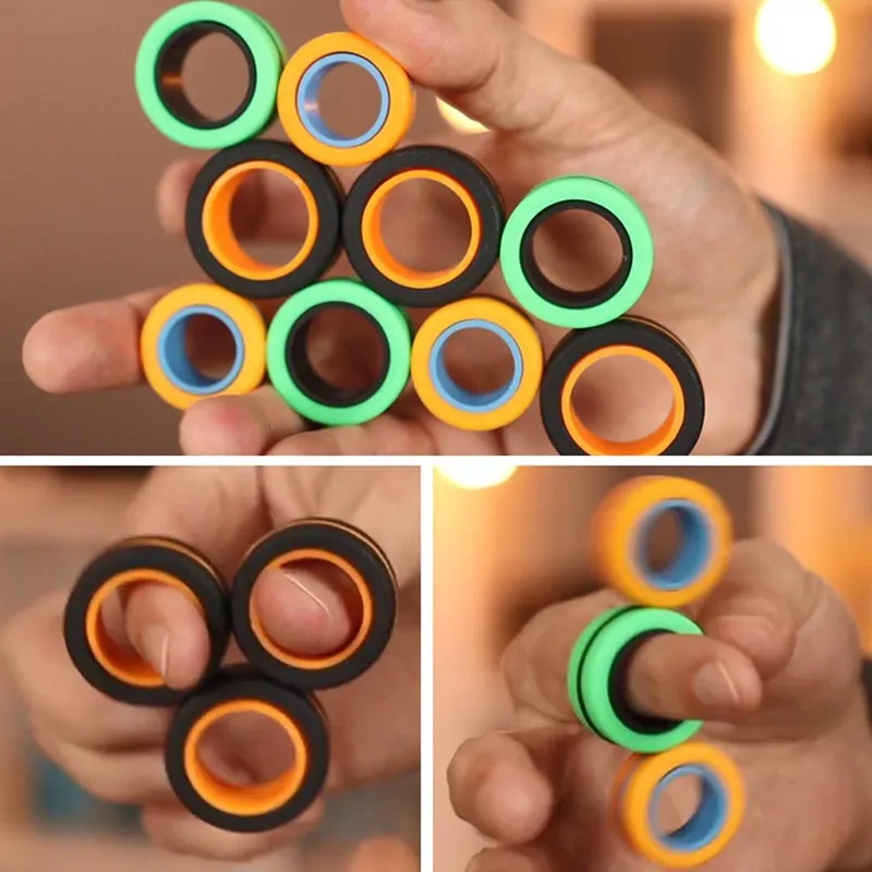 New Magnetic Finger Ring Rotator Finger Pressure Relief Toys Used To Relieve Autism Anxiety Fingertip game Anti-stress Ring Toy
New Magnetic Finger Ring Rotator Finger Pressure Relief Toys Used To Relieve Autism Anxiety Fingertip game Anti-stress Ring Toy