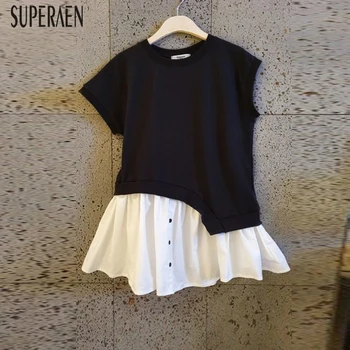 SuperAen 2020 New T Shirts Women Summer Solid Color Wild Casual Ladies T Shirts Korean-style Round Neck Short Sleeve Tops Female
SuperAen 2020 New T Shirts Women Summer Solid Color Wild Casual Ladies T Shirts Korean-style Round Neck Short Sleeve Tops Female