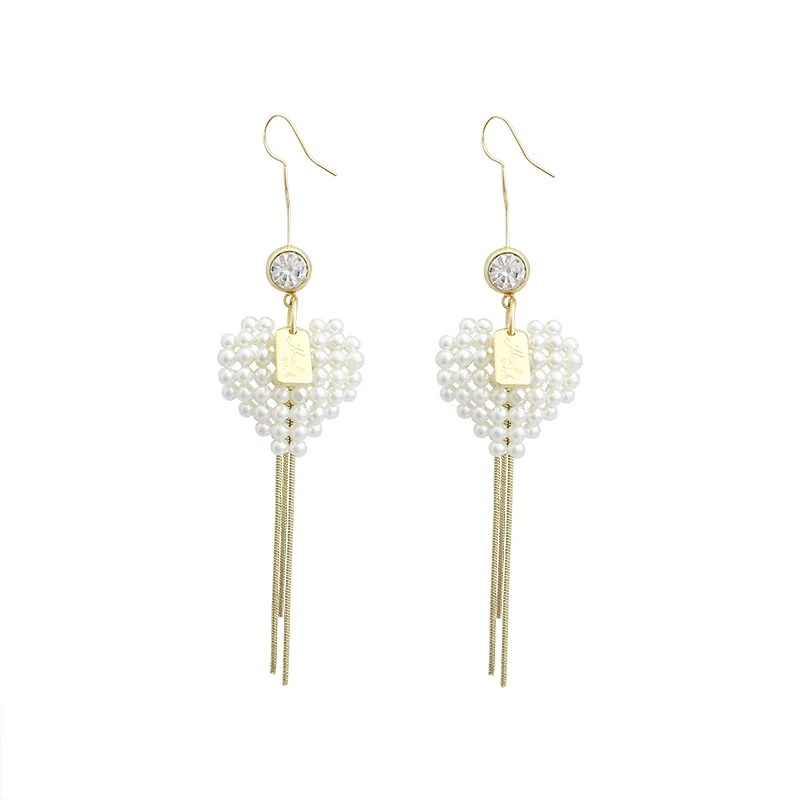 Hand string pearl loving Earrings female long style temperament super fairy tassels Earrings girl heart ins style
Hand string pearl loving Earrings female long style temperament super fairy tassels Earrings girl heart ins style