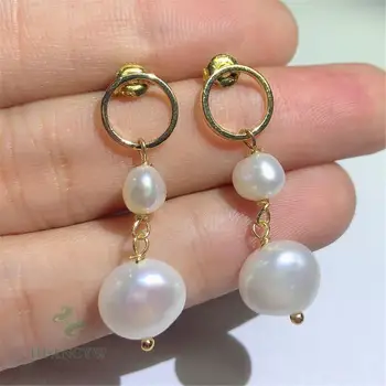 11-12mm Natural Baroque Freshwater Pearl Earrings Fashion Classic Irregular Gift Earbob Cultured Luxury Real
11-12mm Natural Baroque Freshwater Pearl Earrings Fashion Classic Irregular Gift Earbob Cultured Luxury Real