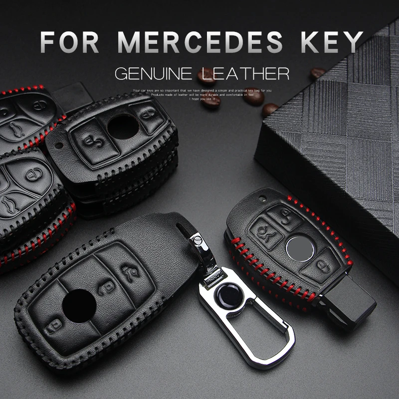 Car Remote Key Case Cover Shell For Mercedes Benz A B C E Class SLK CLA W204 W124 W203 W210 W211 AMG ML Fob Ring Accessories | Автомобили