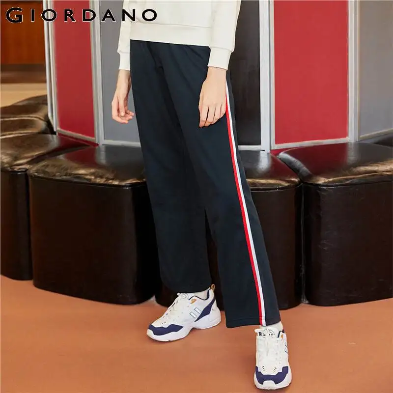 Женские брюки Giordano широкие контрастных цветов повседневные Khakis длинные со