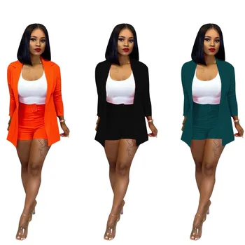 Women's Short Small Suit Stitching 2-Piece Jacket Jacket Shorts Sexy Mature Temperament Spring 2019 
Women's Short Small Suit Stitching 2-Piece Jacket Jacket Shorts Sexy Mature Temperament Spring 2019