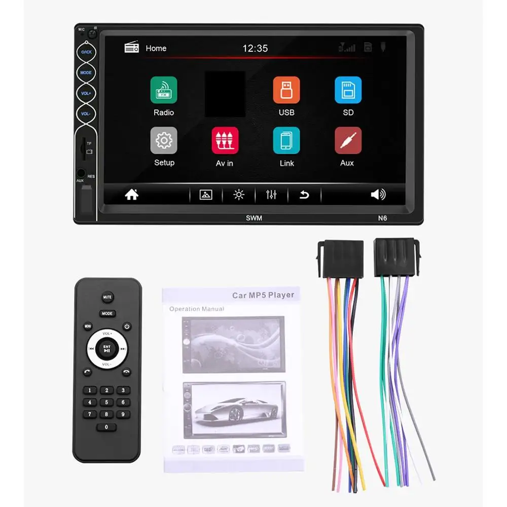 7Inch N6 HD Capacitive Screen Car MP5 Host for Car Play Mobile Phone Integrated Player Car Stereo Full Touch Screen
7Inch N6 HD Capacitive Screen Car MP5 Host for Car Play Mobile Phone Integrated Player Car Stereo Full Touch Screen