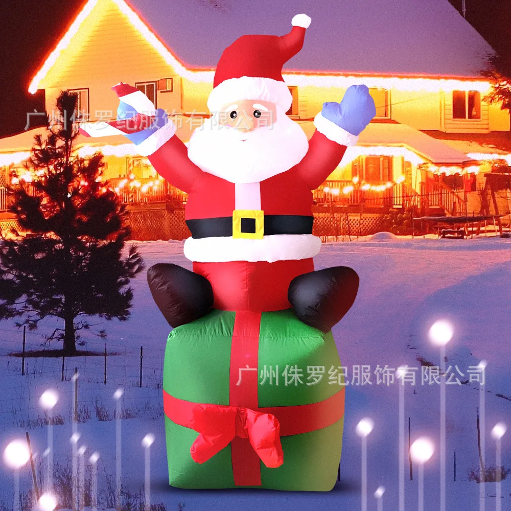 Inflatable Mascot for Christmas Decoration Garden Decoration Props Inflatable Santa Sitting Gift Box Luminous Inflatable Model
Inflatable Mascot for Christmas Decoration Garden Decoration Props Inflatable Santa Sitting Gift Box Luminous Inflatable Model