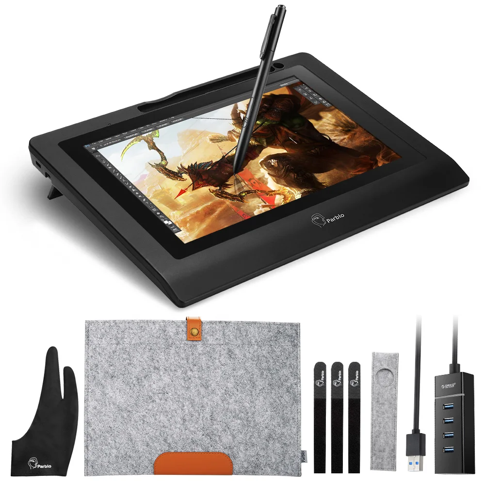 Parblo Coast10 10.1" IPS Graphic Drawing Tablet LCD Display Monitor+ Battery-free Pen+ Two-Finger Glove+ Wool Liner Bag+ Nibs
Parblo Coast10 10.1" IPS Graphic Drawing Tablet LCD Display Monitor+ Battery-free Pen+ Two-Finger Glove+ Wool Liner Bag+ Nibs
