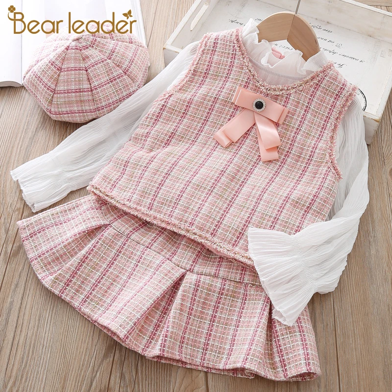Bear Leader Girls Dress New Autumn Kids Girl Party Dress Bow Tie Kid Clothing Top Vest+ Mini Dress 2pcs with Hat Elegant Vestido
Bear Leader Girls Dress New Autumn Kids Girl Party Dress Bow Tie Kid Clothing Top Vest+ Mini Dress 2pcs with Hat Elegant Vestido
