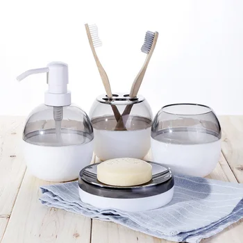 4pcs/Set Bathroom Cleaning Set Plastic Round Soap Dish Mouthwash Cup Lotion Bottle Soap Dispenser Household Bathroom Accessories
4pcs/Set Bathroom Cleaning Set Plastic Round Soap Dish Mouthwash Cup Lotion Bottle Soap Dispenser Household Bathroom Accessories