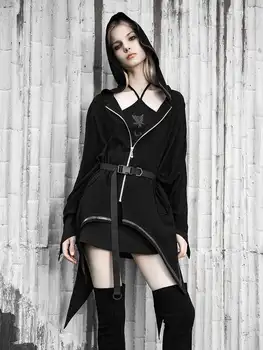 Punk Rave Women's Gothic Zipper Fly Irregular Hem Hooded Coats With Buckle Belt PY-456XD
Punk Rave Women's Gothic Zipper Fly Irregular Hem Hooded Coats With Buckle Belt PY-456XD