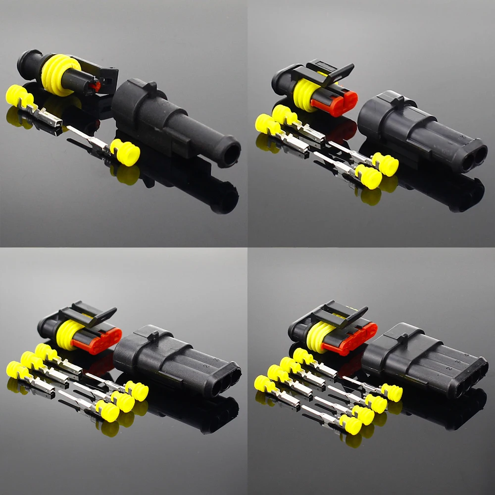 5 Sets Kit 1/2/3/4/5/6 Way Super Waterproof Electrical Wire Connector Plug for car waterproof connector
5 Sets Kit 1/2/3/4/5/6 Way Super Waterproof Electrical Wire Connector Plug for car waterproof connector