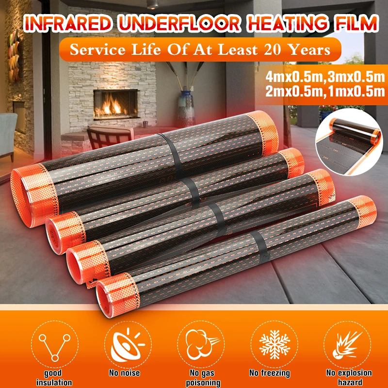 200~240V 220w/m2 New Infrared PTC Self Regulating Underfloor Warm Floor Carbon Heating Film Electric Floor Warming Mat Healthy
200~240V 220w/m2 New Infrared PTC Self Regulating Underfloor Warm Floor Carbon Heating Film Electric Floor Warming Mat Healthy