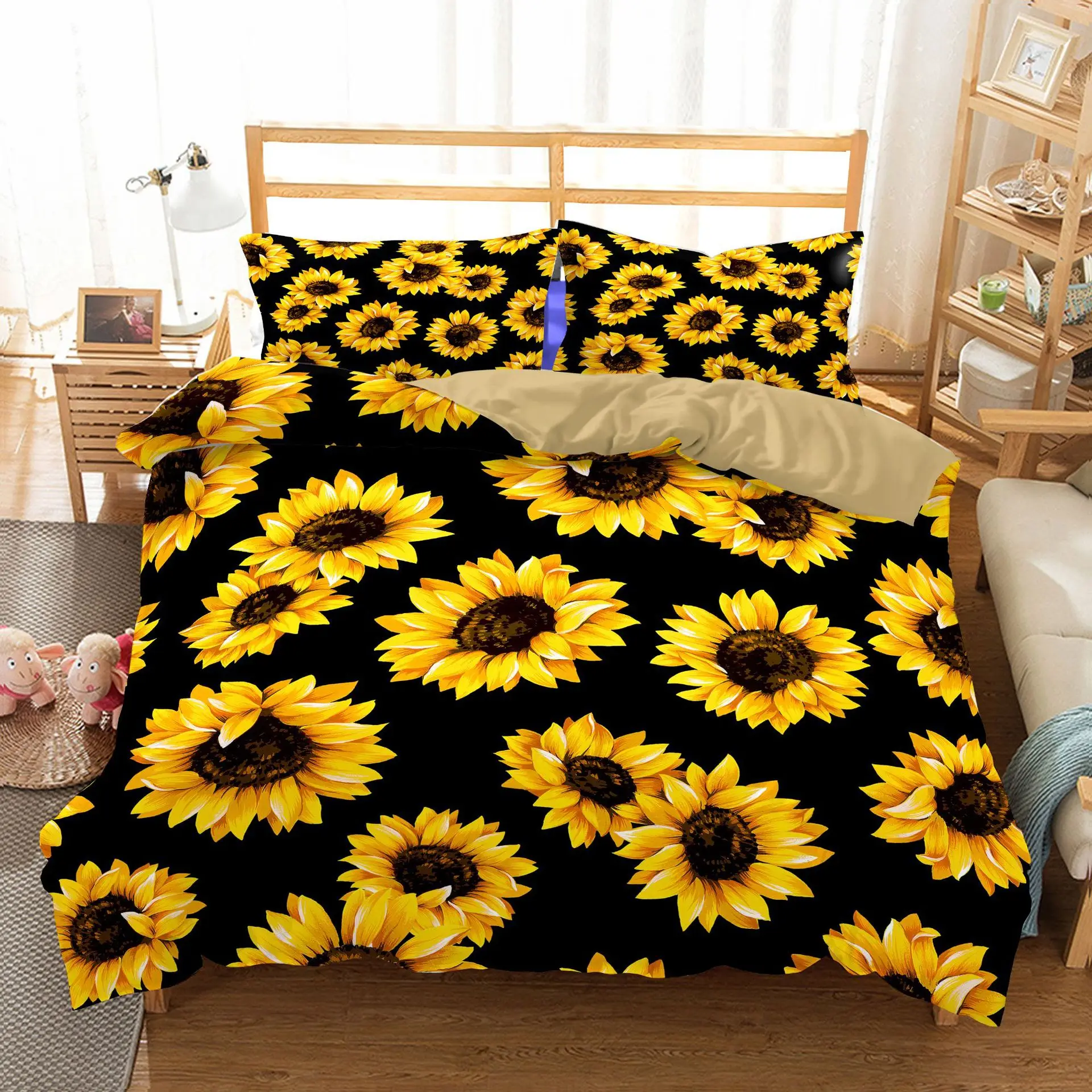Dark Sunflower Digital Printing Pattern Bedding Sets Comforter Cover with Pillowcase 2/3 Pcs Single/Twin/Queen/King 11 Size
Dark Sunflower Digital Printing Pattern Bedding Sets Comforter Cover with Pillowcase 2/3 Pcs Single/Twin/Queen/King 11 Size