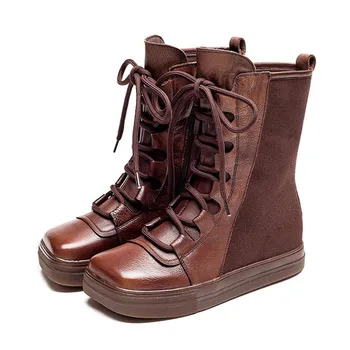 Genuine Leather Linen Women's Boots Autumn Winter New Retro Casual Fashion Feminina Boot Comfortable Breathable Female Mid Boots
Genuine Leather Linen Women's Boots Autumn Winter New Retro Casual Fashion Feminina Boot Comfortable Breathable Female Mid Boots