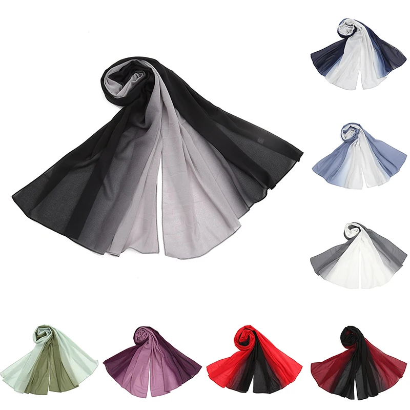 1PC Chiffon Two Gradient Color Women's Scarves & Wraps Black Accessories 175cm x 70cm
1PC Chiffon Two Gradient Color Women's Scarves & Wraps Black Accessories 175cm x 70cm